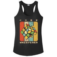 Puzzle Cube Whisperer Vintage Speed Cubing Math Ladies PosiCharge Competitor Racerback Tank