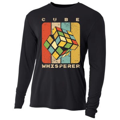 Puzzle Cube Whisperer Vintage Speed Cubing Math Cooling Performance Long Sleeve Crew