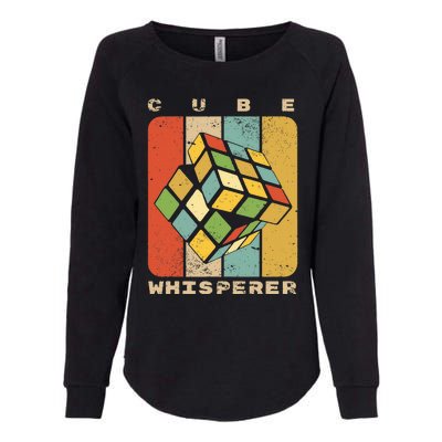 Puzzle Cube Whisperer Vintage Speed Cubing Math Womens California Wash Sweatshirt