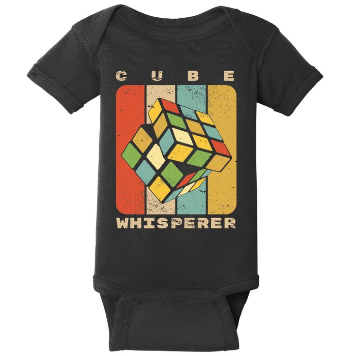 Puzzle Cube Whisperer Vintage Speed Cubing Math Baby Bodysuit