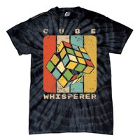 Puzzle Cube Whisperer Vintage Speed Cubing Math Tie-Dye T-Shirt