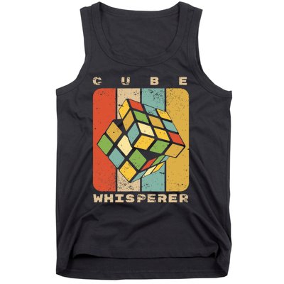 Puzzle Cube Whisperer Vintage Speed Cubing Math Tank Top