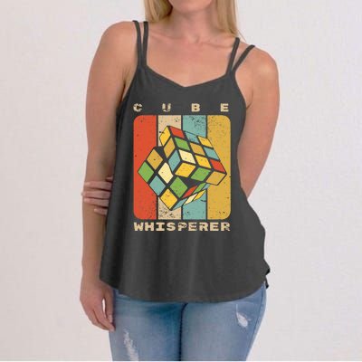 Puzzle Cube Whisperer Vintage Speed Cubing Math Women's Strappy Tank