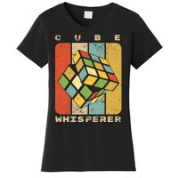 Puzzle Cube Whisperer Vintage Speed Cubing Math Women's T-Shirt