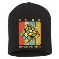 Puzzle Cube Whisperer Vintage Speed Cubing Math Short Acrylic Beanie