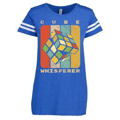 Puzzle Cube Whisperer Vintage Speed Cubing Math Enza Ladies Jersey Football T-Shirt