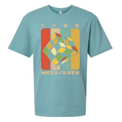 Puzzle Cube Whisperer Vintage Speed Cubing Math Sueded Cloud Jersey T-Shirt