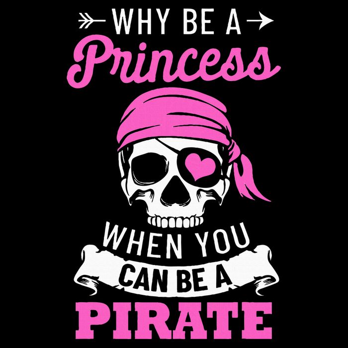 Pirate Costume Why Be A Princess When You Can Be A Pirate 7-Panel Snapback Hat
