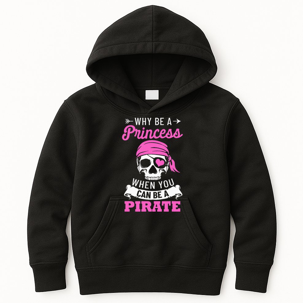 Pirate Costume Why Be A Princess When You Can Be A Pirate Kids Hoodie