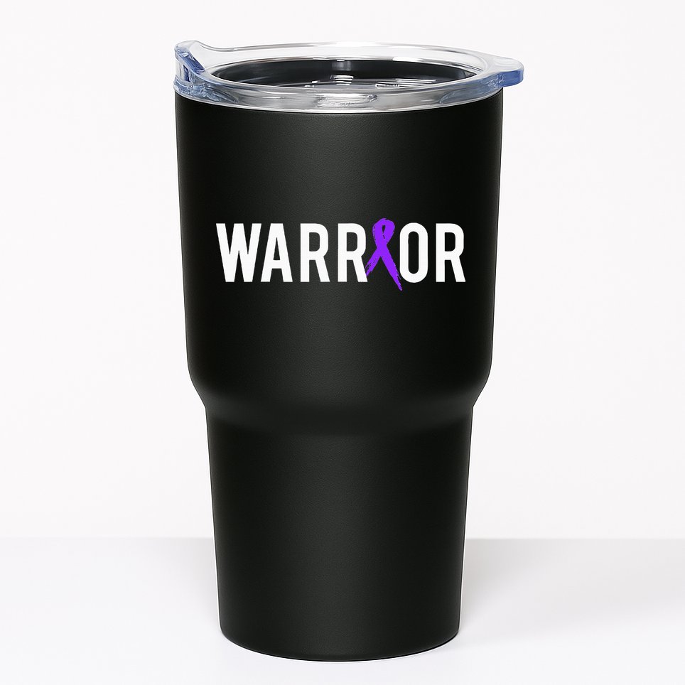 Pancreatic Cancer Warrior Design Gift For Cancer Awareness  Tumbler