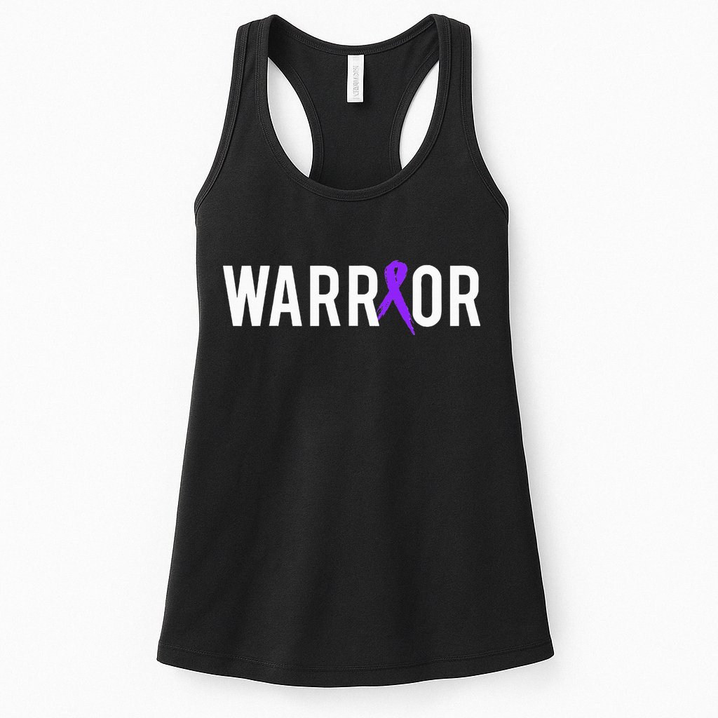 Pancreatic Cancer Warrior Design Gift For Cancer Awareness  Womens Tank Top