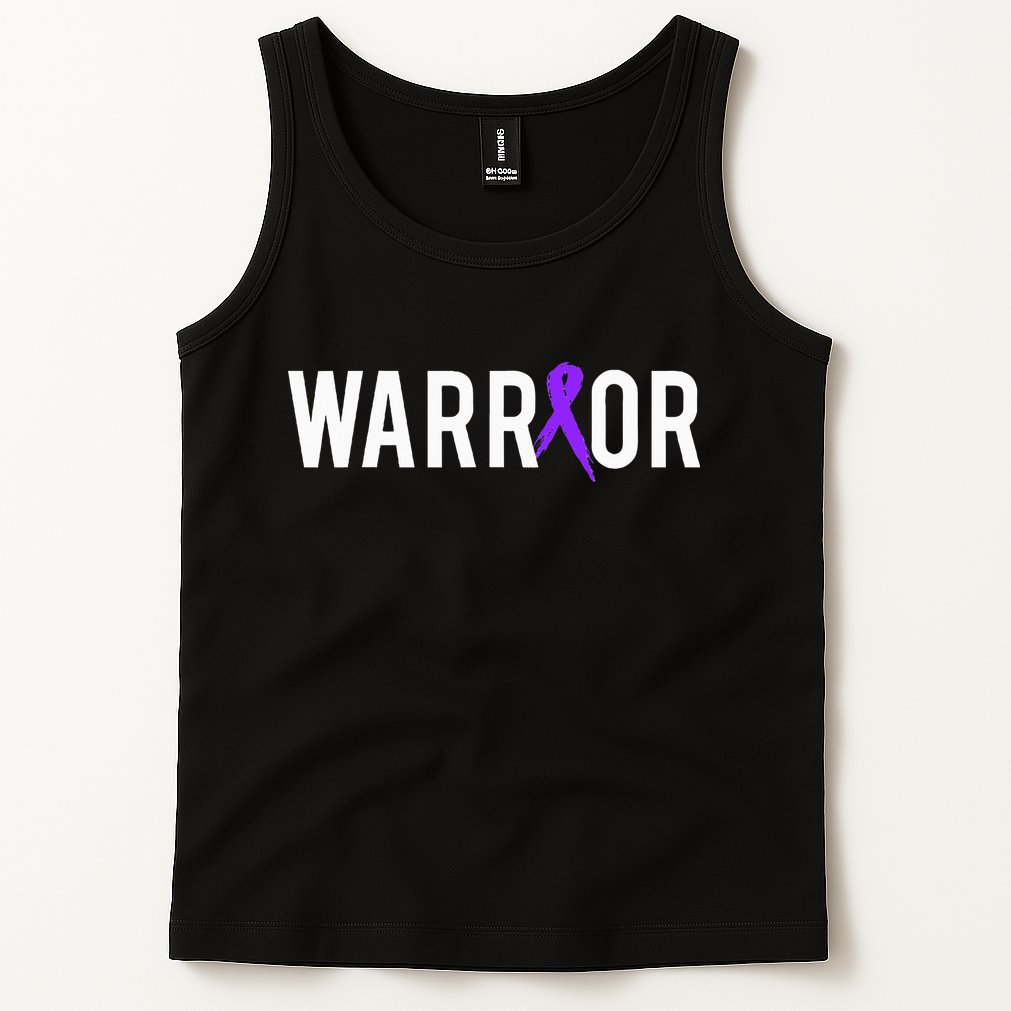 Pancreatic Cancer Warrior Design Gift For Cancer Awareness  Tank Top