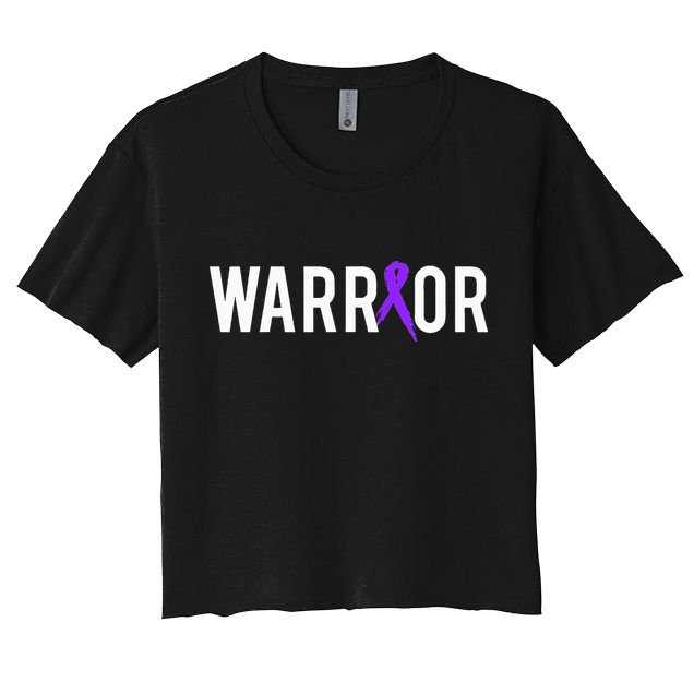 Pancreatic Cancer Warrior Design Gift For Cancer Awareness  Crop Top