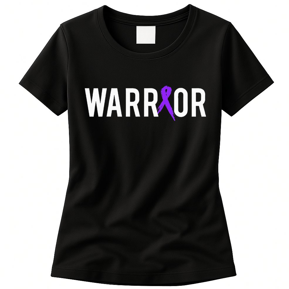 Pancreatic Cancer Warrior Design Gift For Cancer Awareness  Womens T-Shirt