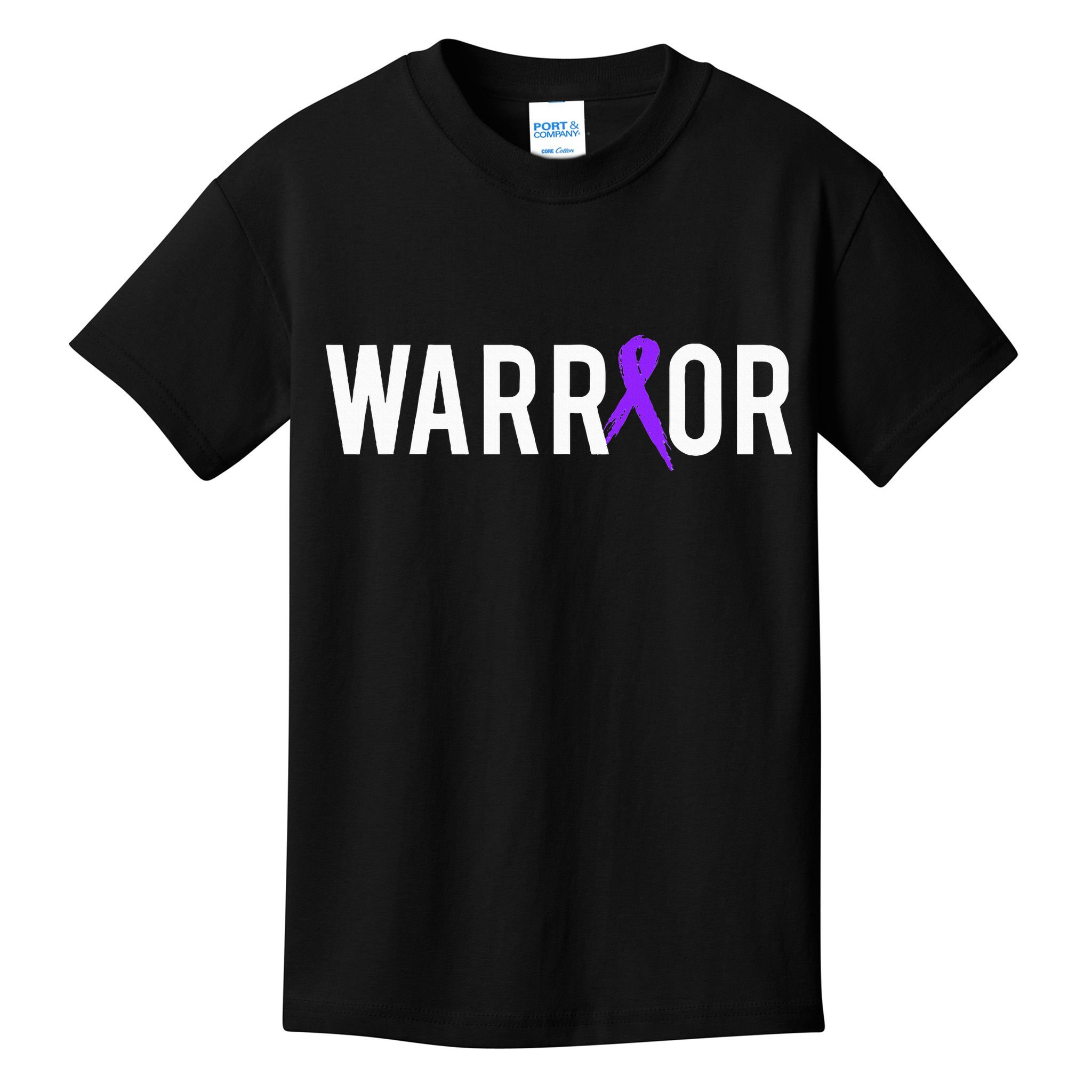 Pancreatic Cancer Warrior Design Gift For Cancer Awareness  Kids T-Shirt