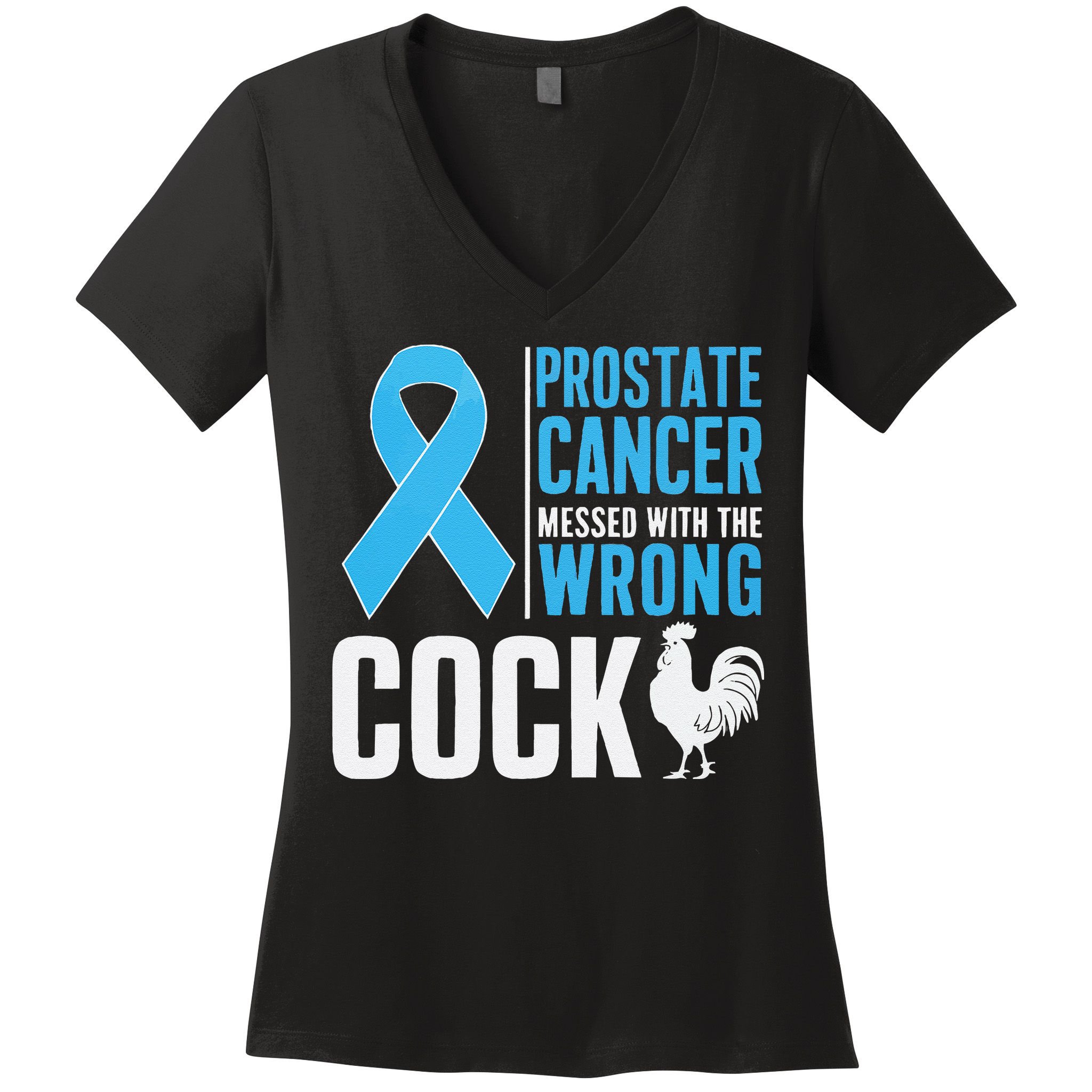 Prostate Cancer Warrior Prostate Cancer Awareness Women's V-Neck T-Shirt