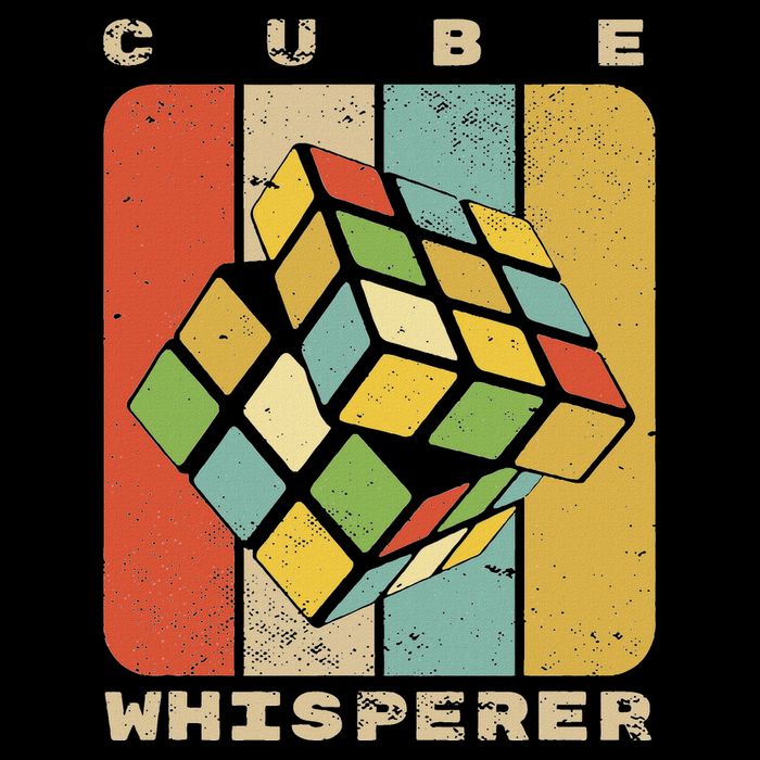Puzzle Cube Whisperer Vintage Speed Cubing Math Drawstring Bag