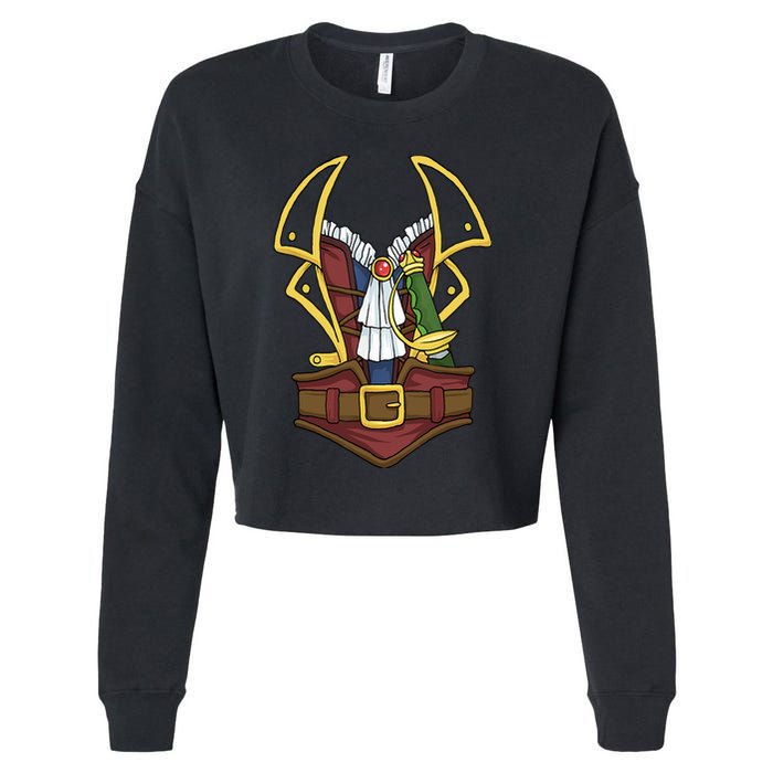 Pirate Costume Wo Cropped Pullover Crew