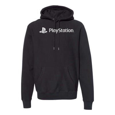 Playstation Classic White Gaming Logo Start Gaming Today Premium Hoodie