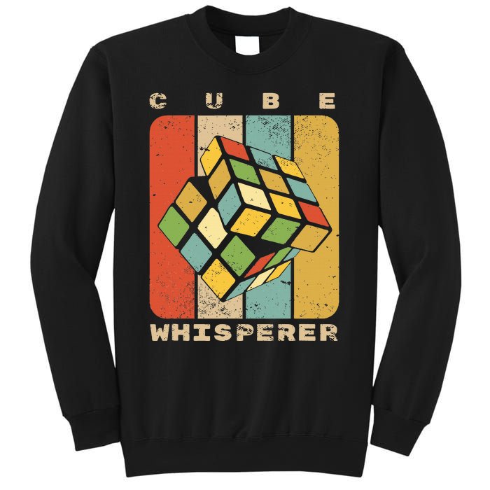 Puzzle Cube Whisperer Vintage Speed Cubing Math Sweatshirt