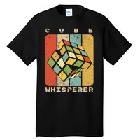 Puzzle Cube Whisperer Vintage Speed Cubing Math Tall T-Shirt