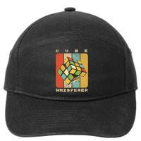 Puzzle Cube Whisperer Vintage Speed Cubing Math 7-Panel Snapback Hat