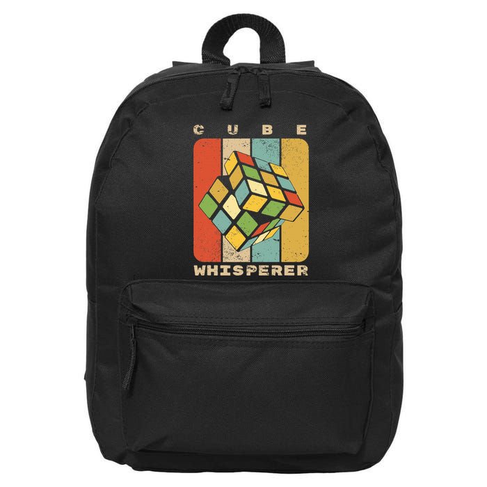 Puzzle Cube Whisperer Vintage Speed Cubing Math 16 in Basic Backpack