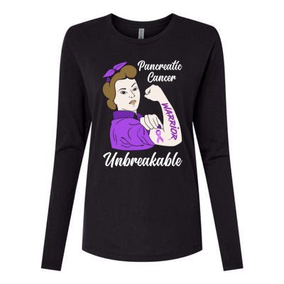 Pancreatic Cancer Warrior Unbreakable Pancreatic Cancer Gift Womens Cotton Relaxed Long Sleeve T-Shirt