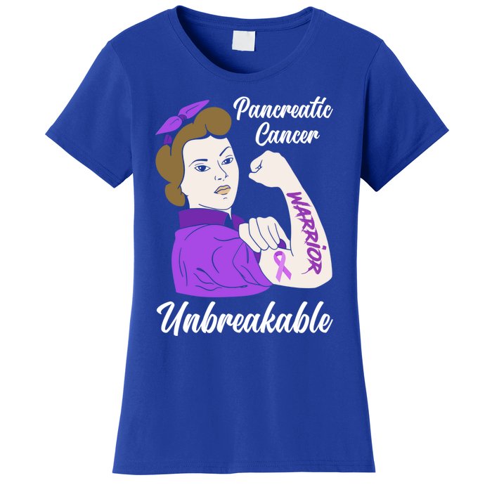 Pancreatic Cancer Warrior Unbreakable Pancreatic Cancer Gift Women's T-Shirt