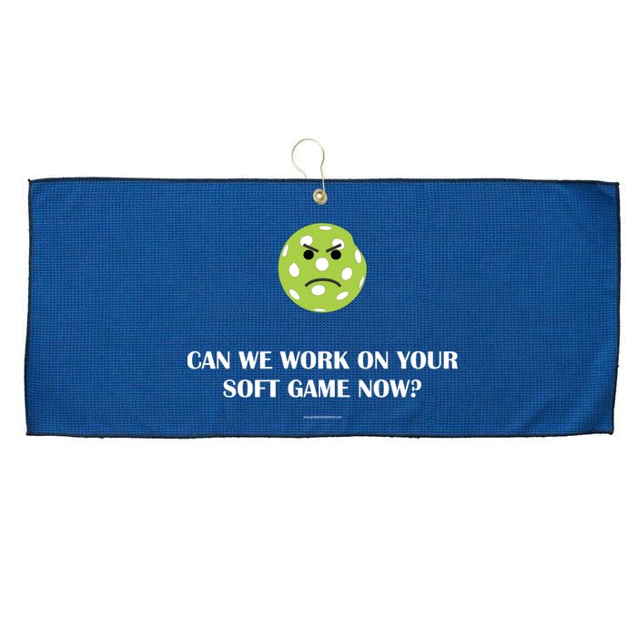 Pickleball Can We Work On Your Soft Game Now Large Microfiber Waffle Golf Towel