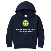 Pickleball Can We Work On Your Soft Game Now Kids Hoodie