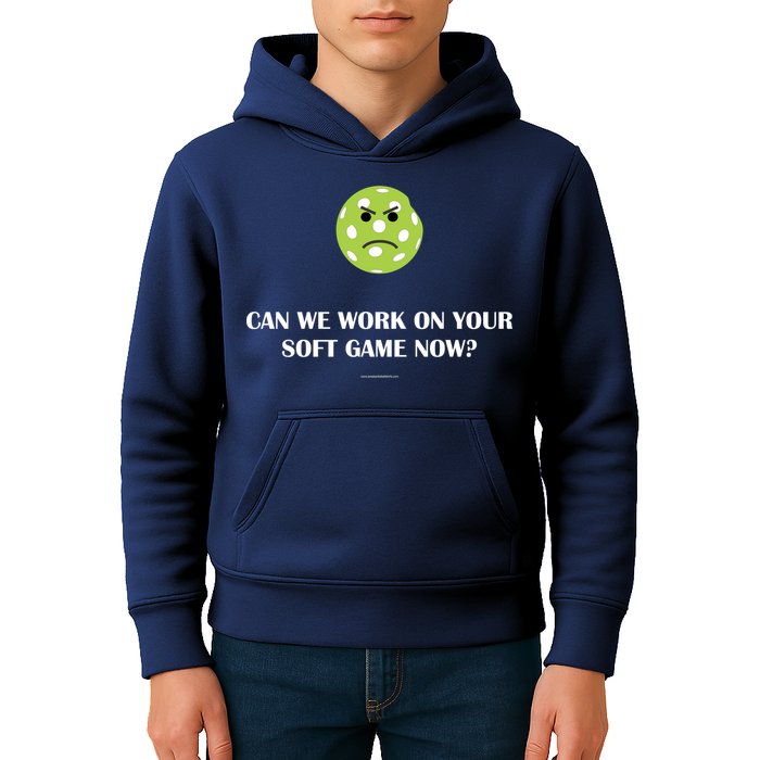 Pickleball Can We Work On Your Soft Game Now Kids Hoodie