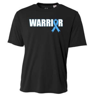 Prostate Cancer Warrior Light Blue Ribbon Cooling Performance Crew T-Shirt