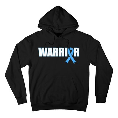 Prostate Cancer Warrior Light Blue Ribbon Hoodie