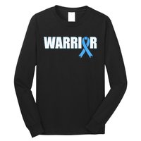 Prostate Cancer Warrior Light Blue Ribbon Long Sleeve Shirt