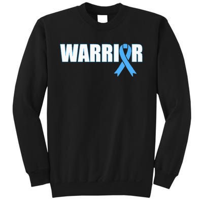 Prostate Cancer Warrior Light Blue Ribbon Sweatshirt