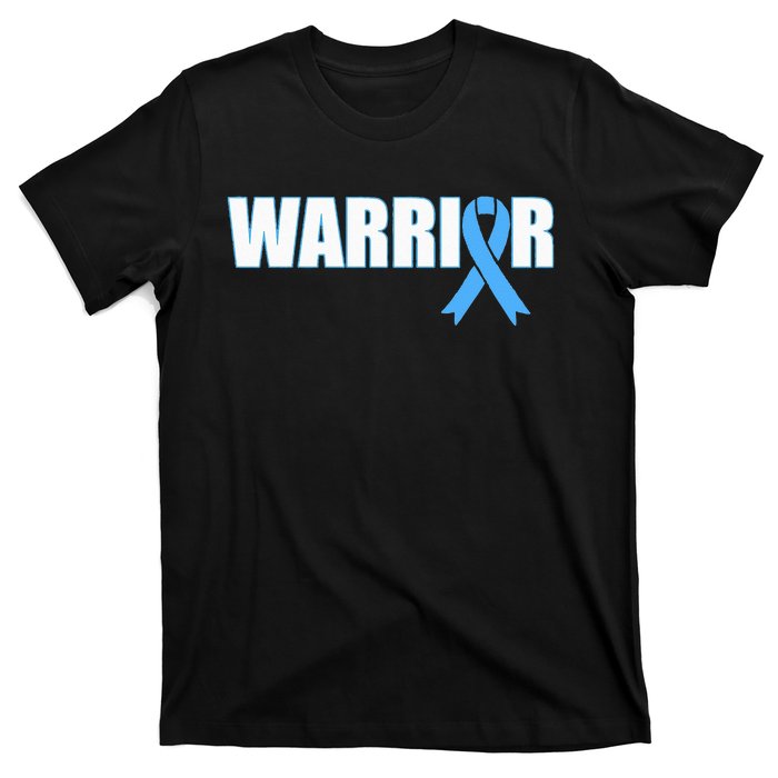 Prostate Cancer Warrior Light Blue Ribbon T-Shirt