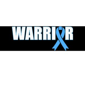 Prostate Cancer Warrior Light Blue Ribbon Bumper Sticker