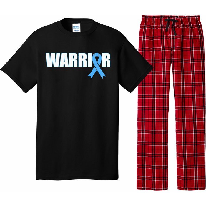 Prostate Cancer Warrior Light Blue Ribbon Pajama Set