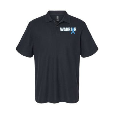 Prostate Cancer Warrior Light Blue Ribbon Softstyle Adult Sport Polo