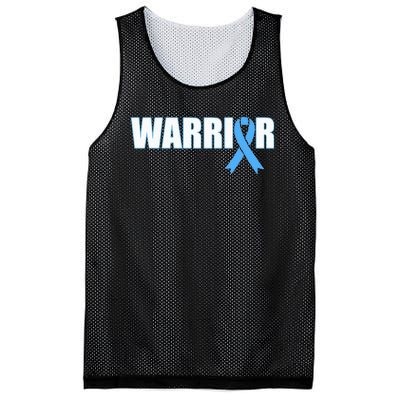 Prostate Cancer Warrior Light Blue Ribbon Mesh Reversible Basketball Jersey Tank