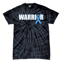 Prostate Cancer Warrior Light Blue Ribbon Tie-Dye T-Shirt