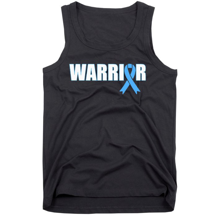 Prostate Cancer Warrior Light Blue Ribbon Tank Top