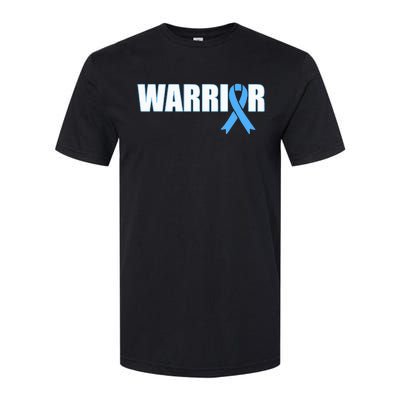 Prostate Cancer Warrior Light Blue Ribbon Softstyle CVC T-Shirt