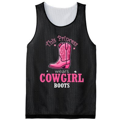 Princess Cowgirl Wears Western Cowboy Boots Farm Mesh Reversible Basketball Jersey Tank