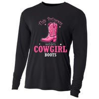 Princess Cowgirl Wears Western Cowboy Boots Farm Cooling Performance Long Sleeve Crew