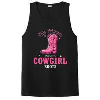 Princess Cowgirl Wears Western Cowboy Boots Farm PosiCharge Competitor Tank