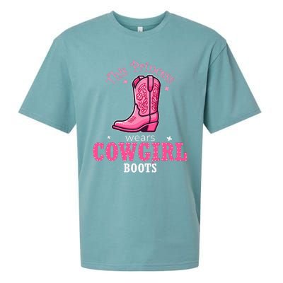 Princess Cowgirl Wears Western Cowboy Boots Farm Sueded Cloud Jersey T-Shirt