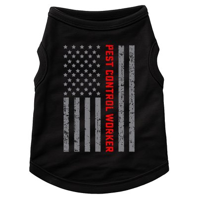 Pest Control Worker Vintage Us Flag For Dad Doggie Tank