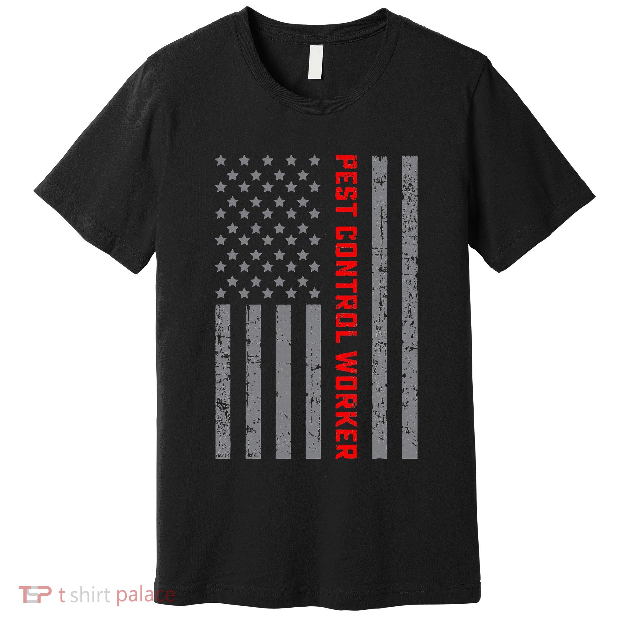 Pest Control Worker Vintage Us Flag For Dad Premium T-Shirt